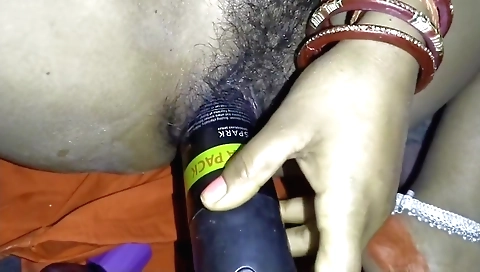 Busty brunette with hairy pussy fucked in the desert