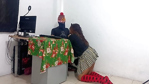 Indian amateur with small tits is playing with a dildo
