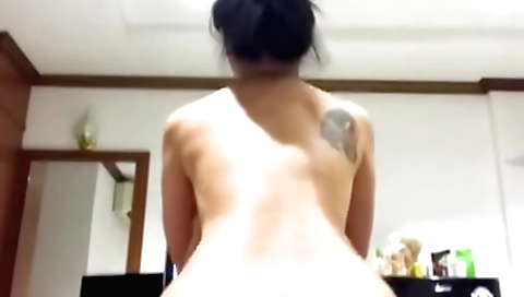 Busty brunette fucks and rides big dick in web cam