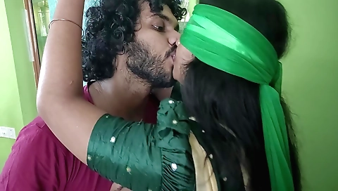 Indian girl tied up and blindfolded in a hot scene