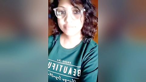 Indian beauty in red dress is changing and masturbating