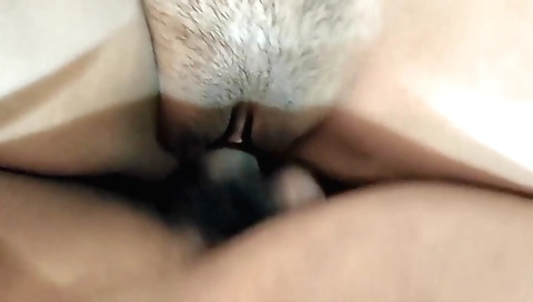 Indian babe on the bed has her pussy fucked in POV video