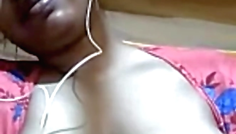Hot indian brunette shows off her body in webcam video