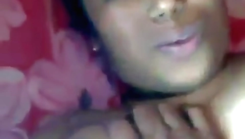 Indian big-titted milf is on the bed and she is getting fucked hard