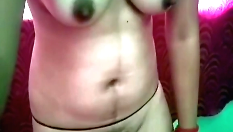 Horny amateur porn video with a hairy brunette girl