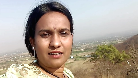 Outdoor fuck of indian girl with hot natural breasts