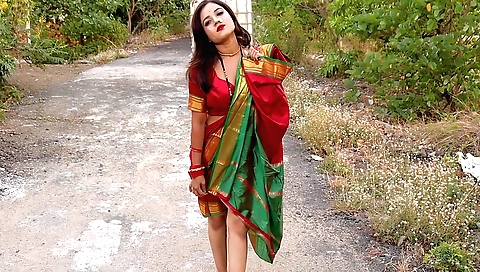 A beautiful indian brunette shows off her sexy body