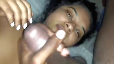 Indian girl with black bbc sucking big deepthroat bbc