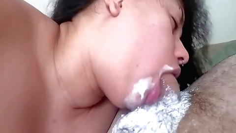 Indian chubby sucking hardcore dick in deep throat