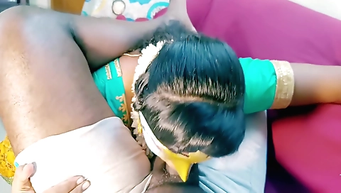 Indian housewife gives blowjob and gets her pussy licked