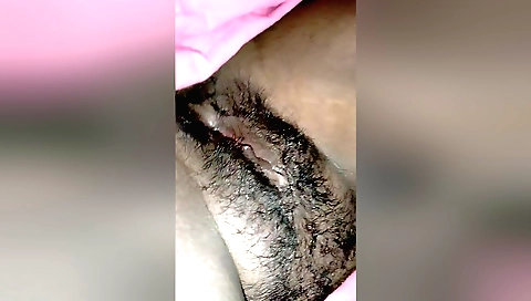 Indian teen hunk with a fat hairy pussy with a dick