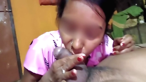 Indian amateur brunette is having fun with a young boy