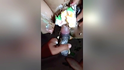 Indian birthday party with cack ceremony and hot fucking