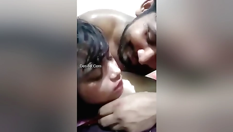 Indian babe in red dress fucked in pussy and pussy