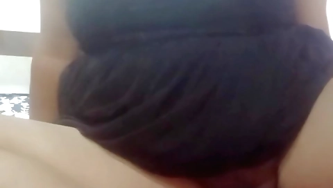 Hot amateur hairy babe masturbating in her bedroom