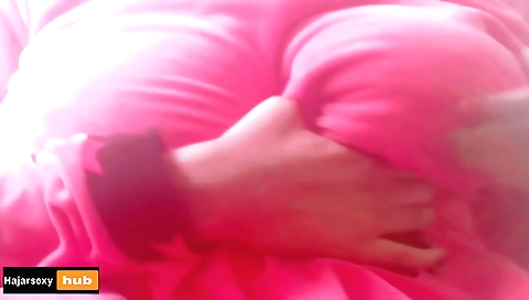Busty teen fucks herself in the bathroom solo video