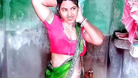 Solo brunette indian girl in sexy outfits on camera