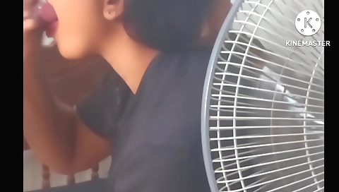 Busty and slender girl with a tight ass gets a blowjob and facial