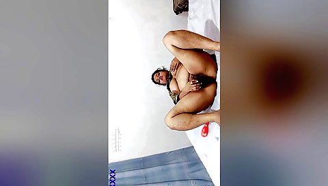 Horny brunette hairy woman masturbates amateur on webcam