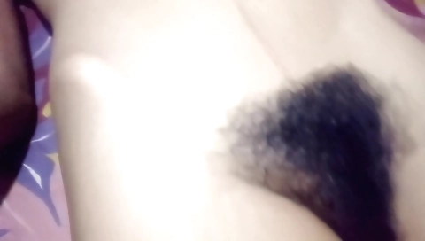 hairy teen stepsis shows her hairy pussy in this video