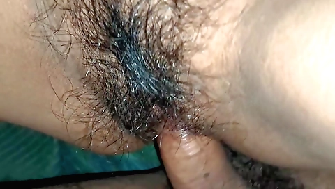 Amateur Indian hairy wife and husband in village video