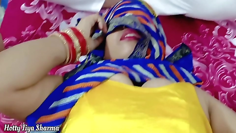 Indian brunette stepson fucked by her stepdad and stepdaughter