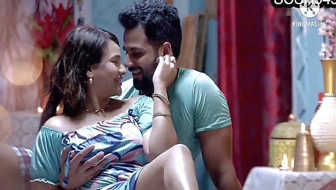 Indian girl takes a hot ride with a guy in the bed