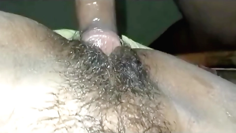 Hairy indian girl with a great body and a cute face and a lovely hair