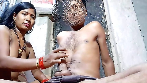 Hairy indian brunette riding a hard dick in her pussy