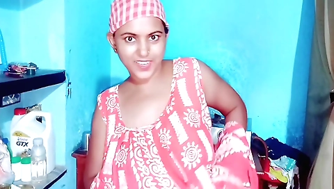 Indian solo girl in a bedroom gets fucked in her pussy
