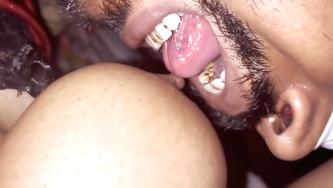 Indian girl moans hard and uses headphones to make your cock hard