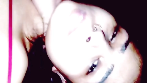Brunette girl with a nice face gets fucked in the bedroom