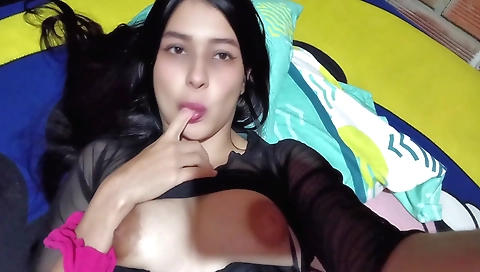 Indian babe in red dress 18+ masturbating in the bathroom