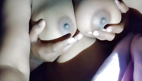 Indian massage girl with big boobs does massage on the webcam