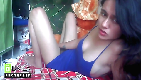 Sexy brunette with big tits uses a toy in webcam video