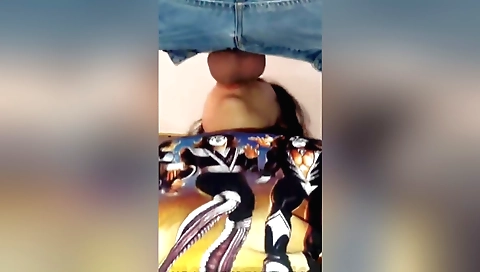 My amateur brunette takes cock in pussy and deepthroat