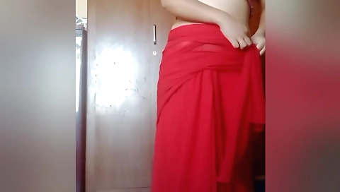 Brunette amateur chick wearing a sexy blouse and panties
