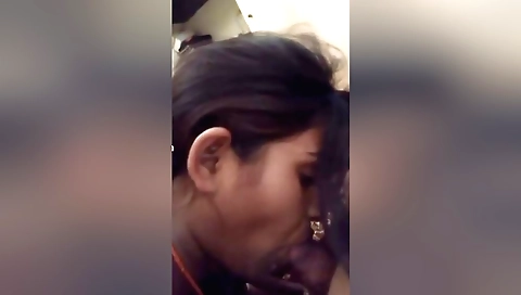 Indian brunette is on top of a guy in a webcam video